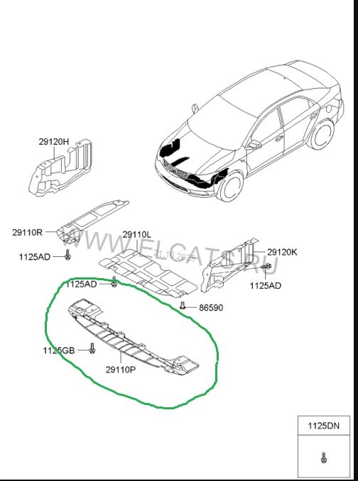 Пыльник ДВС Kia Cerato 2009-2013