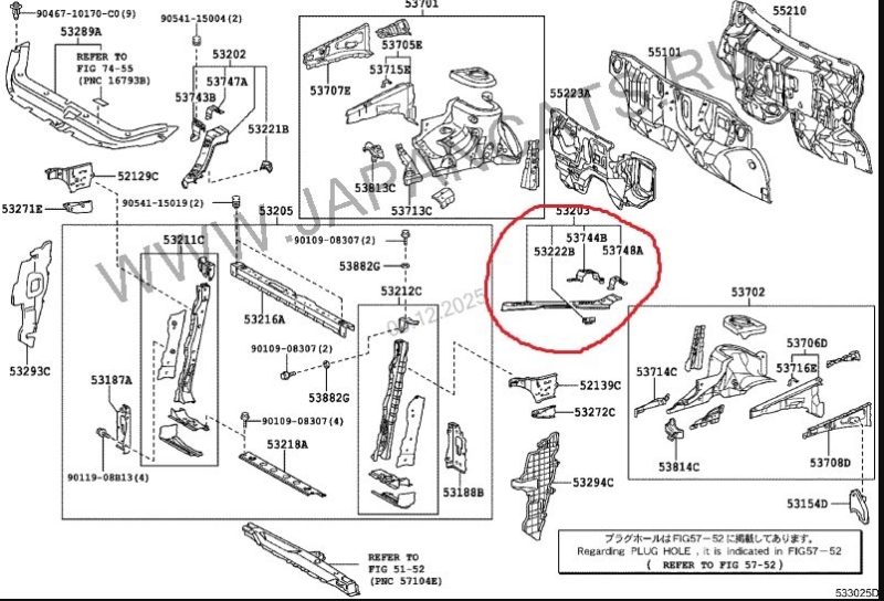 Рамка радиатора Toyota RAV4 2005-2012