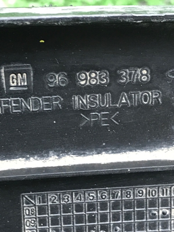 Пыльник крыла Chevrolet Cruze 2012-2016