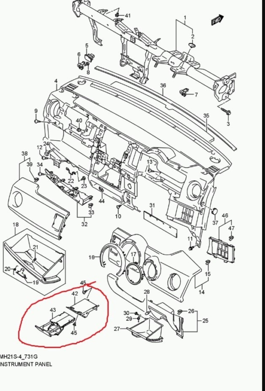 Подстаканник Suzuki Wagon R 2006 MH21S