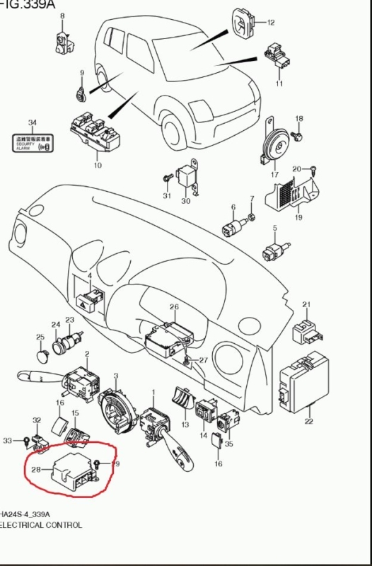 Блок управления SRS Suzuki Alto 2008 HA24S