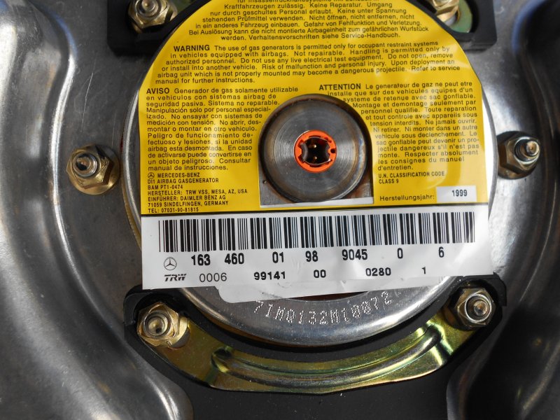 Подушка безопасности в руль Mercedes W163