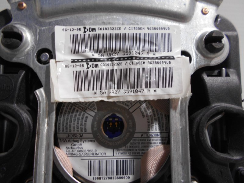 Подушка безопасности в руль Citroen C3 2003-2009