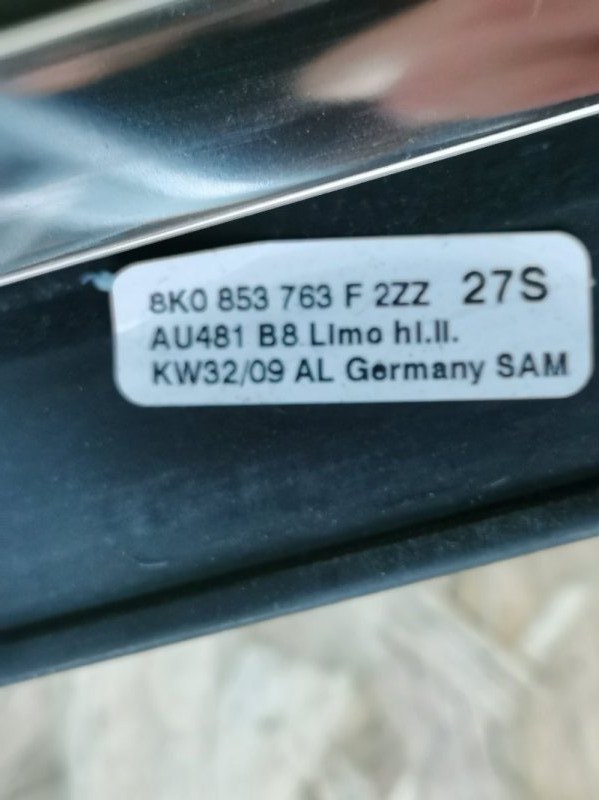 Накладка стекла AUDI A4 B8 2010 B8 Седан