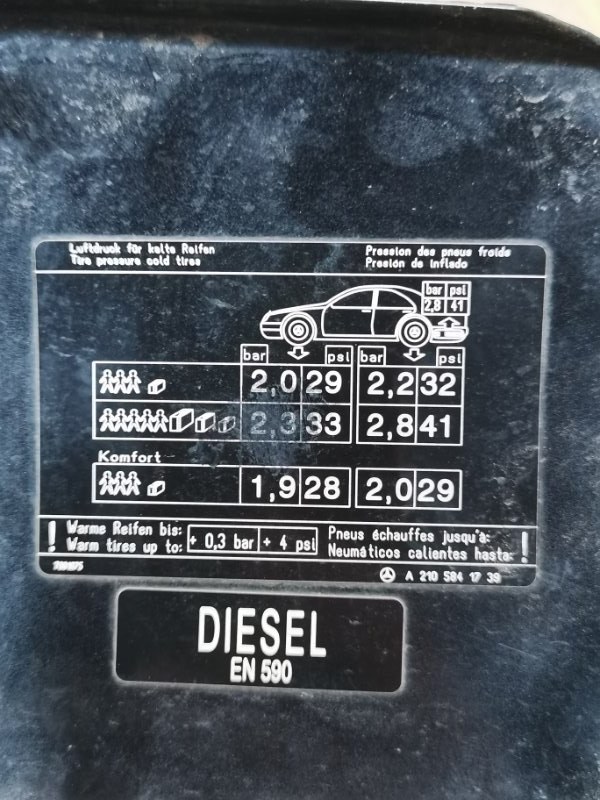 Лючок бензобака Mercedes W210 Рест 2000 Седан