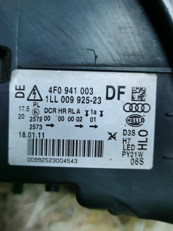 Фара AUDI A6 C6 2011 Рест Седан S-Line