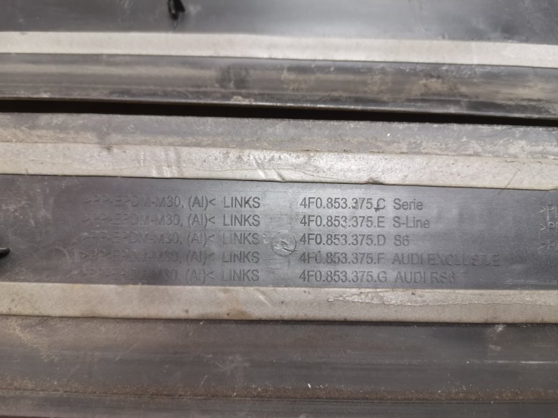 Накладки порога S-Line AUDI A6 C6 2011 Рест Седан S-Line