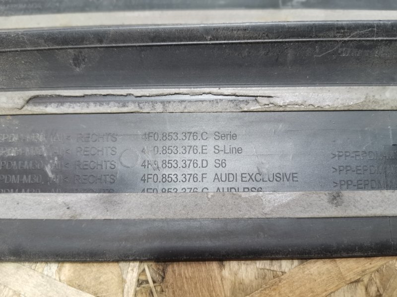 Накладки порога S-Line AUDI A6 C6 2011 Рест Седан S-Line