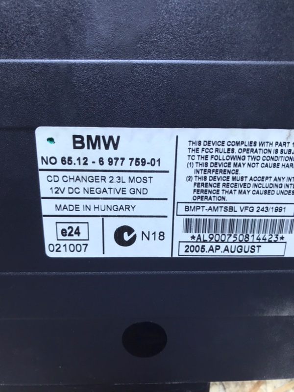 Чейнджер CD BMW 3-Series E90 2006