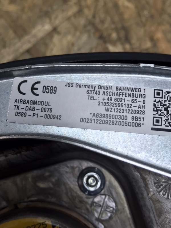 Руль с подушкой Mercedes Vito 2010 639 рест
