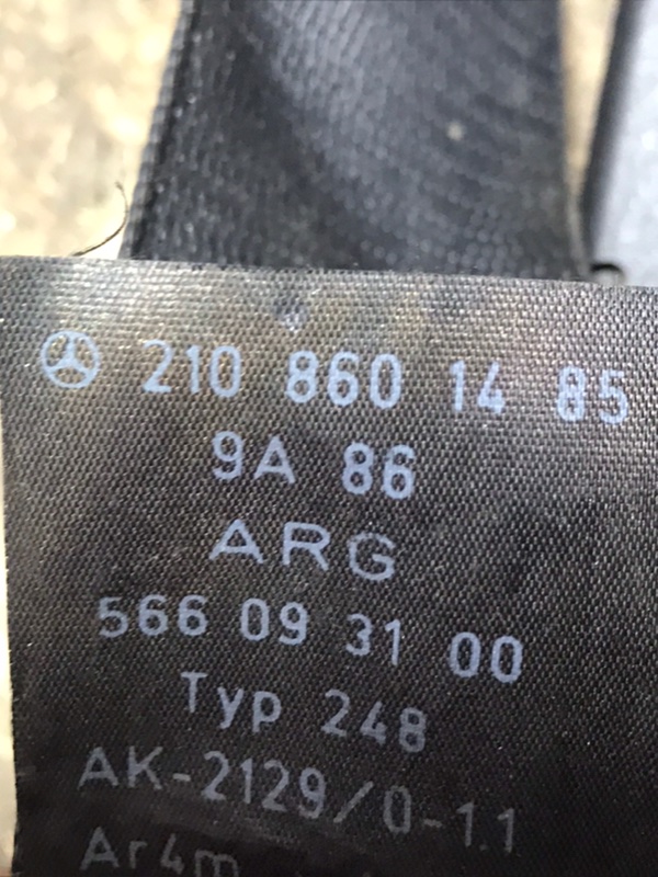 Ремни безопасности Mercedes E55 AMG 1999 W210