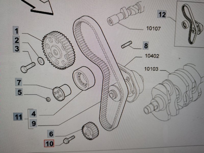 Болт шестерни коленвала FIAT PUNTO 2005 FL