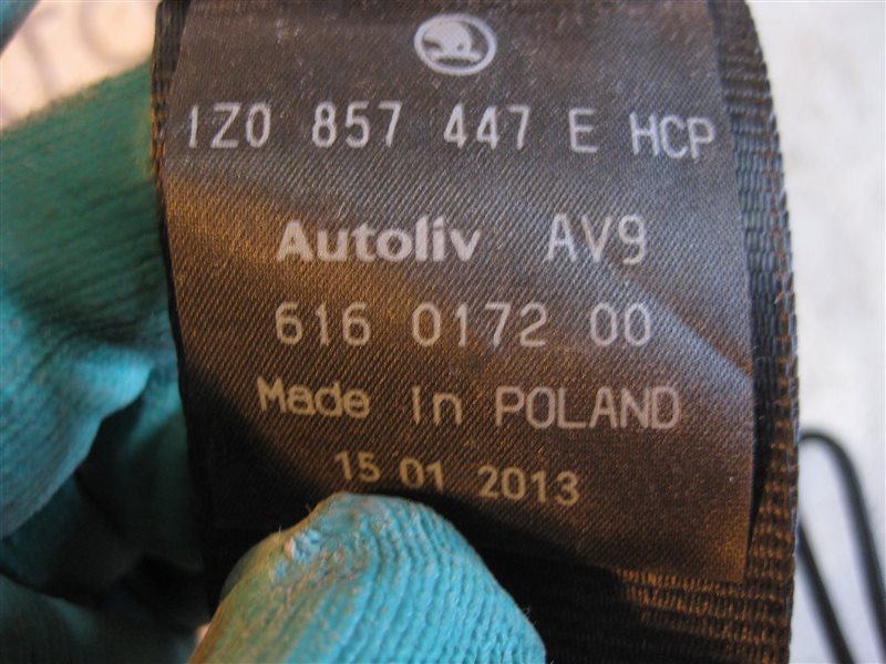 Ремень безопасности Skoda Octavia A5 2013 лифтбэк
