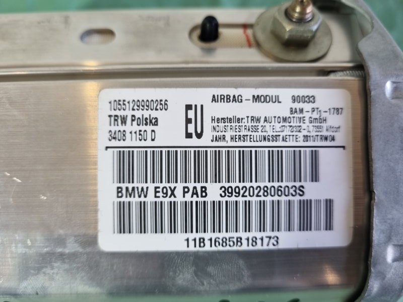 Подушка безопасности пассажирская BMW 3 E90 2011 седан