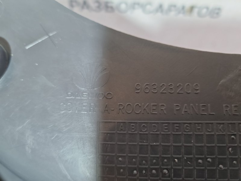 Накладка порогa Daewoo matiz 2008 хэтчбек