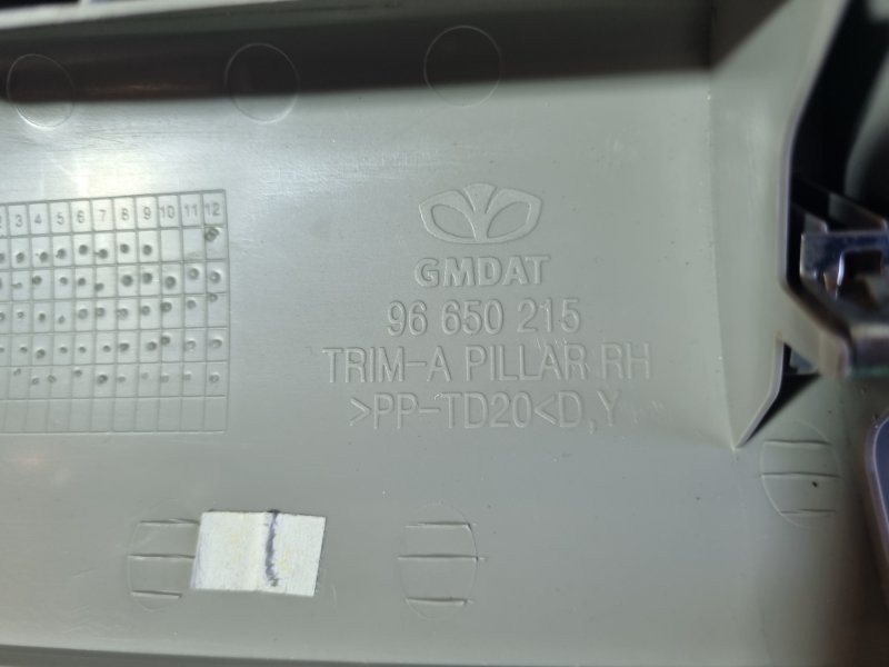 Накладка стойки Chevrolet Aveo T255 2011 хэтчбек