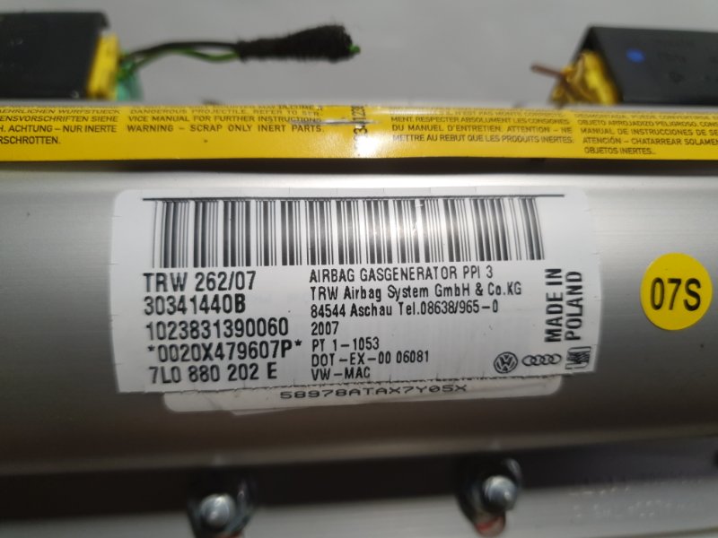 Подушка безопасности (Airbag) Volkswagen Touareg 2007 7L6