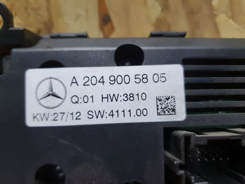 Блок управления климатом Mercedes-Benz C-Class 2012 W204