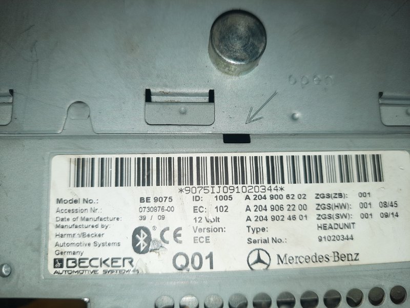 Магнитола Mercedes-Benz C-Class 2010 W204
