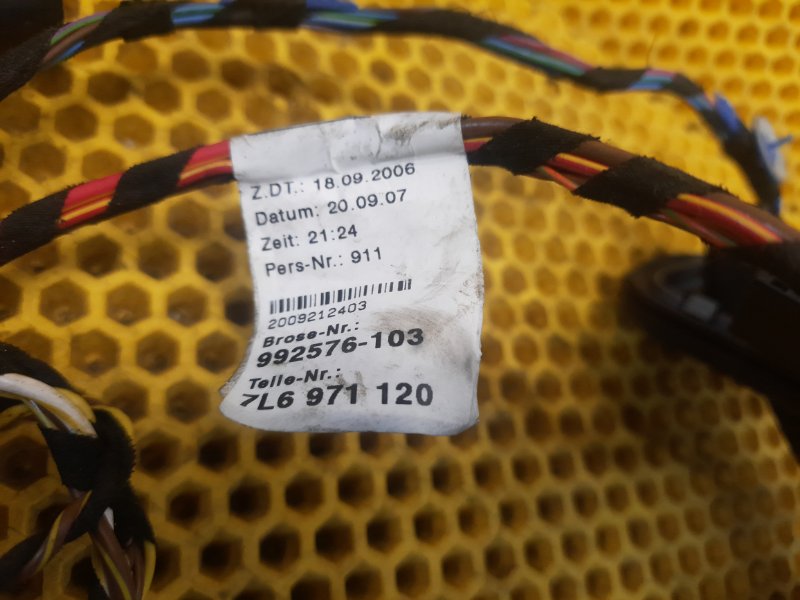 Проводка двери Volkswagen Touareg 2008 7L6
