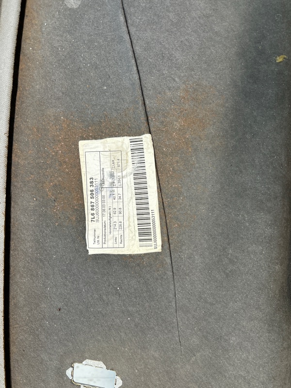 Обшивка потолка Volkswagen Touareg 2003 7L6