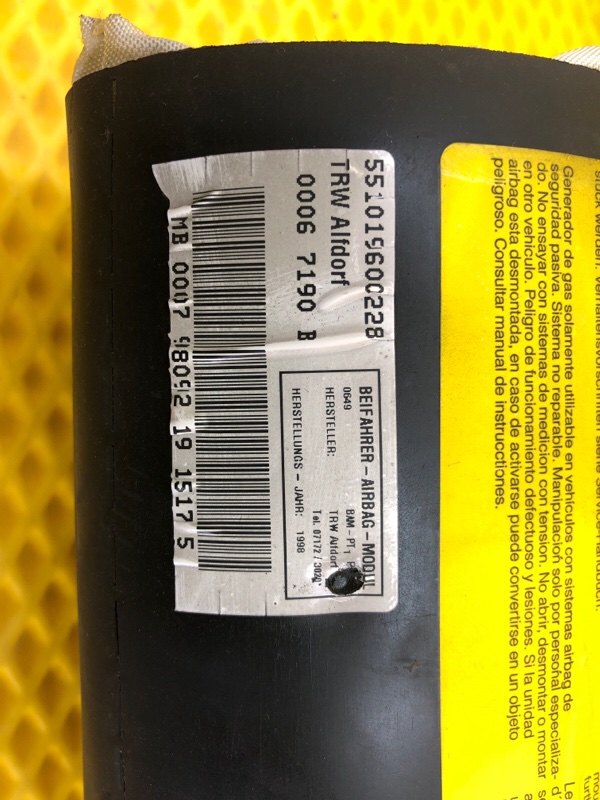 Подушка безопасности пассажира Mercedes-Benz E-Class 15.04.1998 W210