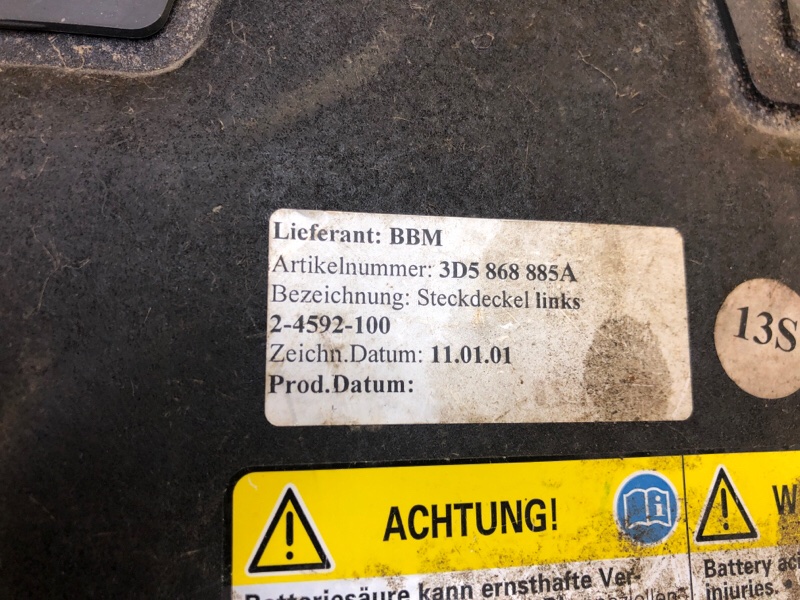 Обшивка багажника Volkswagen Phaeton 2005 3D2