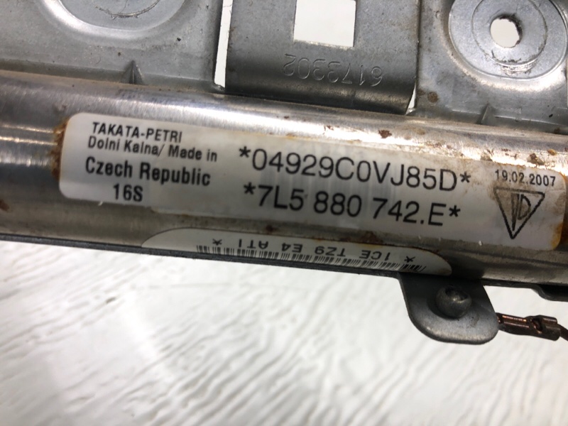 Подушка безопасности боковая (шторка) правая Porsche Cayenne 2008 957