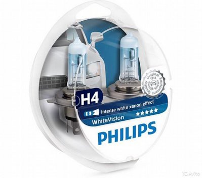 Комплект галогенных ламп H4 Philips WhiteVision