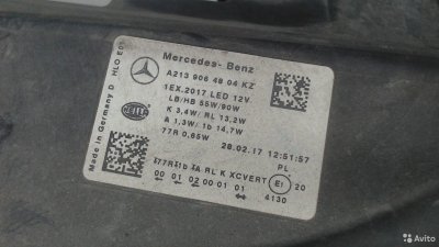 Фара (передняя) правая Mercedes E W213, 2017