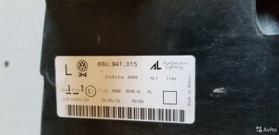 Volkswagen Polo 6RU941015 Фара левая