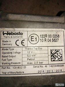 Nissan Navara - отопление (webasto 122R000258