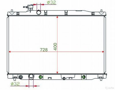 Радиатор охлаждения двс Honda C-RV 3 2007+ AT