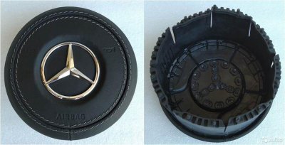 Крышка airbag в руль Mercedes A, C круглая кожа