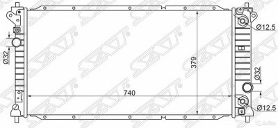 Радиатор охлаждения SsangYong Actyon 2010+ AT MT