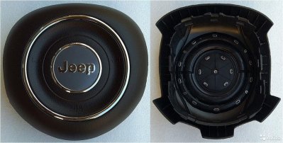 Крышка муляж SRS airbag в руль Jeep New хром