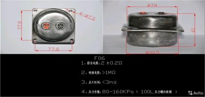 Пиропатрон газогенератор SRS airbag F06 в панель