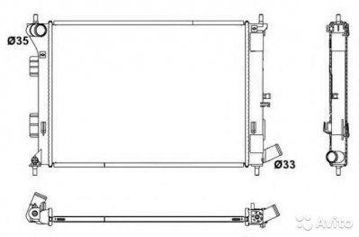 Радиатор охлаждения на Hyundai I30 Kia Soul