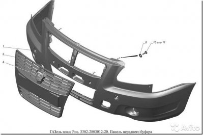 Бампер передний в сборе Газель бизнес