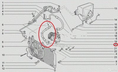 Ваз 1118 калина трубопровод кондиционера