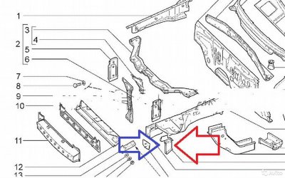 Соединитель лонжерона С поперечиной Niva Chevrolet