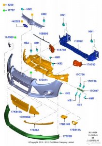 Бампер передний ford Focus III