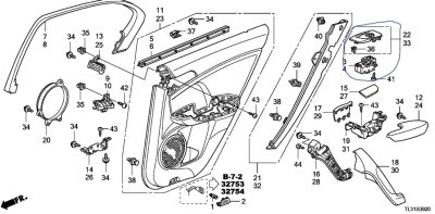Кнопка стеклоподъемника Honda Accord 2009 CU2