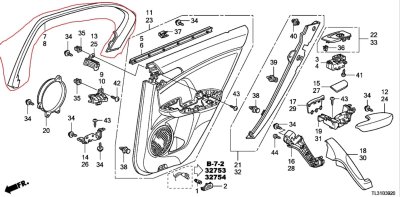 Накладка двери Honda Accord 2009 CU2