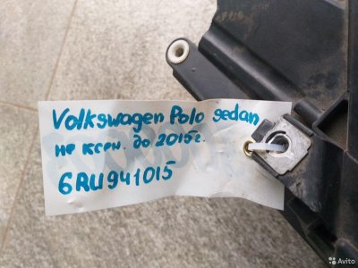 Левая фара Volkswagen Polo - Фольцваген Поло