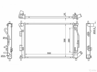 Радиатор охлаждения хундай крета с 2015 г