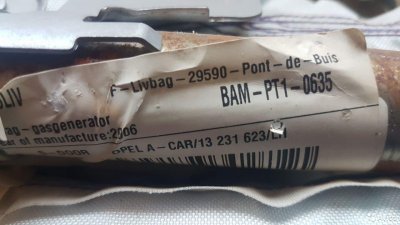 Bampt10635 Air bag шторка Opel Zafira B